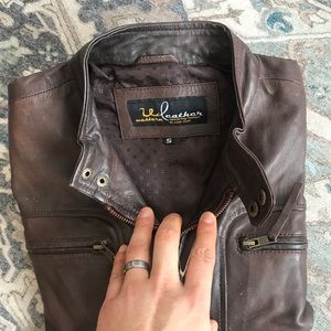 Leather jacket brown.